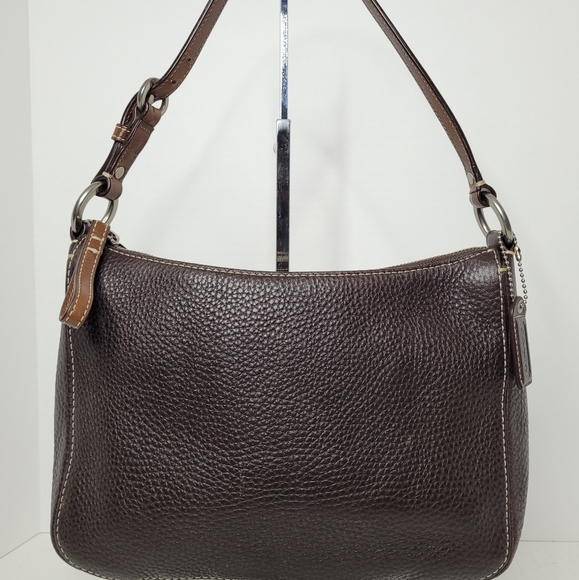 Coach Chocolate Brown Pebbled Leather Chelsea Shoulder Bag #C0782-F10890 - Picture 4 of 9